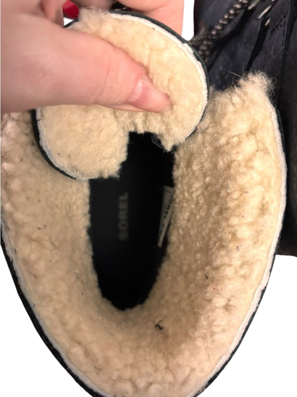 Sorel Joan of Arctic Wedge Mid Shearling Hidden Wedge Boots – Women’s Sz 8 - Picture 11 of 13